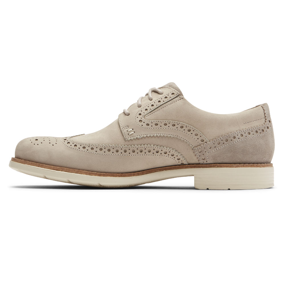 Rockport Mens Total Motion Classic Dress Wingtip - Sneakers Beige - MJN475628